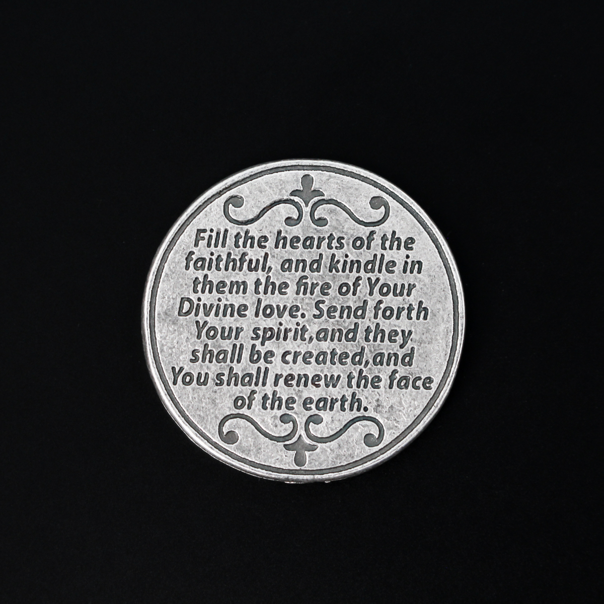 holy spirit prayer pocket token 1-3/16" in diameter (30mm)