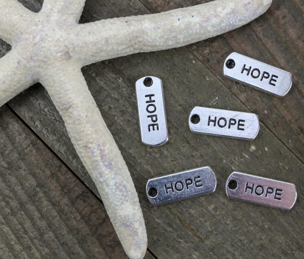 hope inspirational word charms