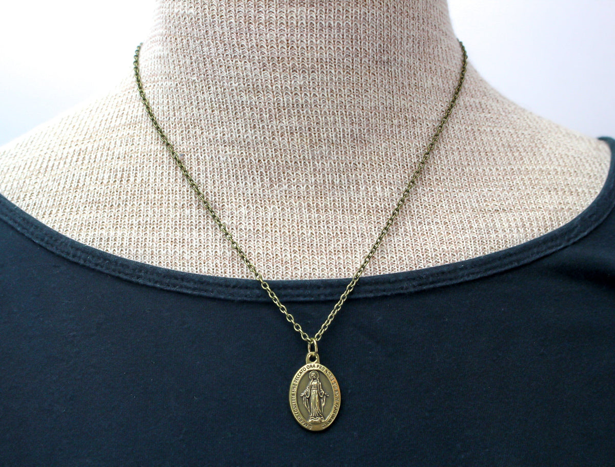 Iron Based Alloy Link Cable Chain Necklace Antique Bronze Color - 18" Long