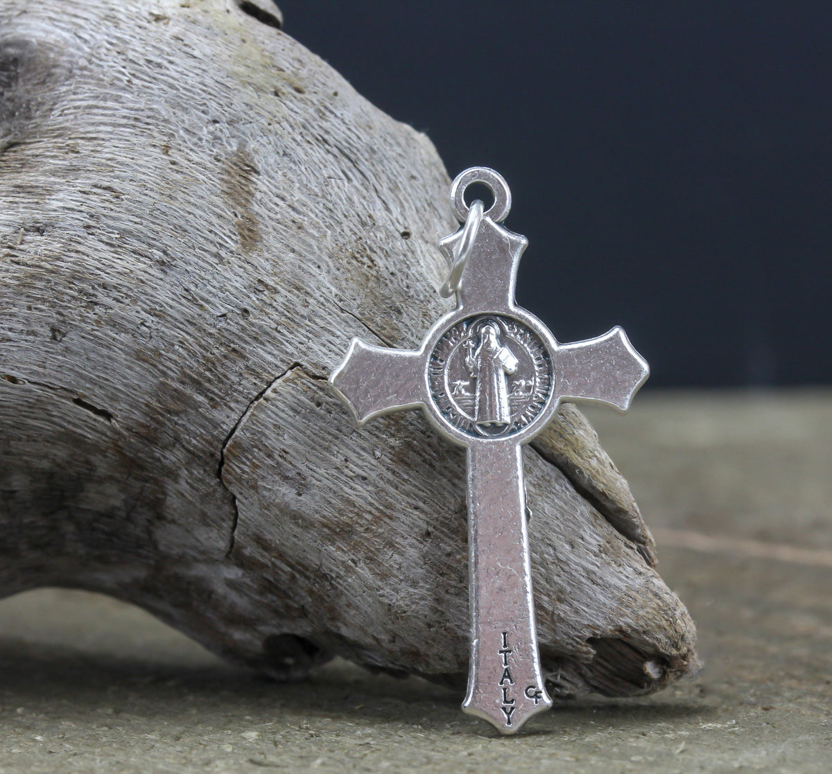 Saint Benedict Crucifix Cross with Flared Edges, 1-1/2" Long