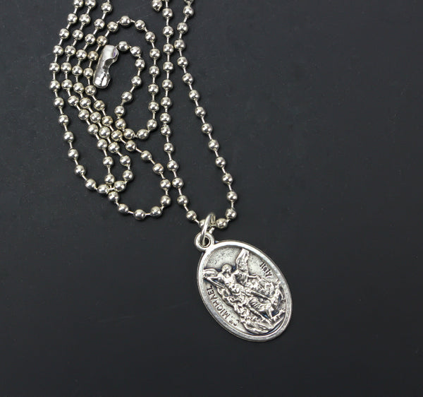 Silver Plated Ball Chain Necklace 18 inch Long