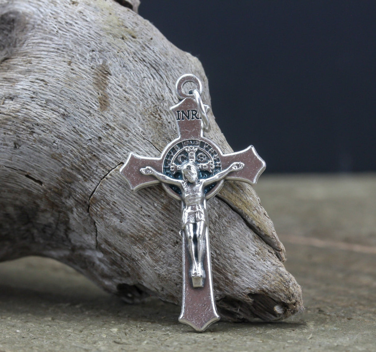 Saint Benedict Crucifix Cross with Flared Edges, 1-1/2" Long