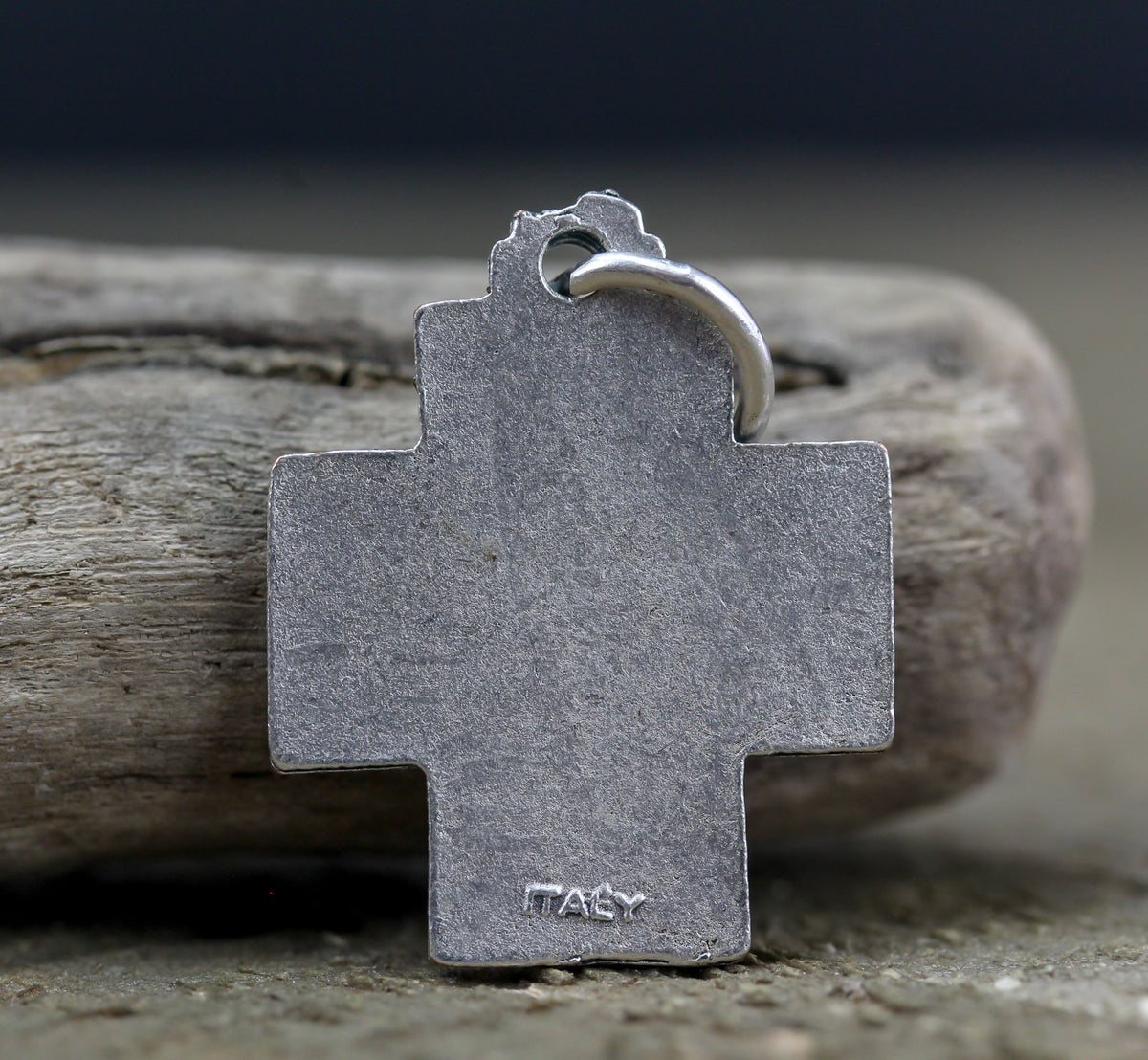 Alpha Omega Cross Pendant - Silver Chi Rho Jesus Christogram 1pc