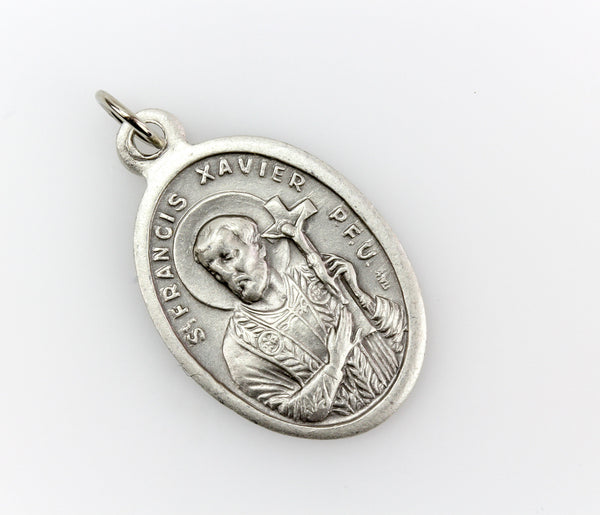 die cast silver medal depicting saint francis xavier