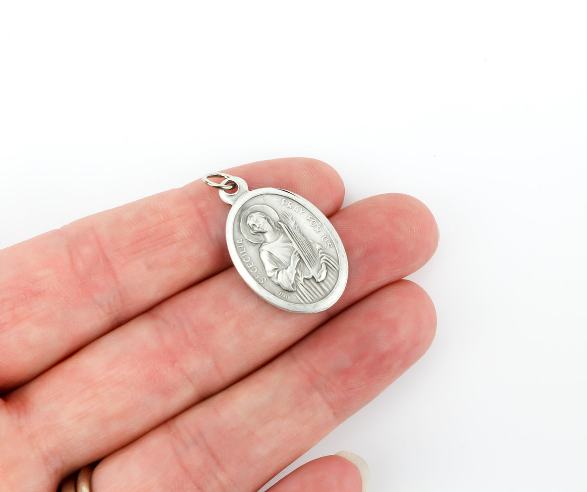 Saint Cecilia Medal - Patron of Singers,  Musicians, and Music