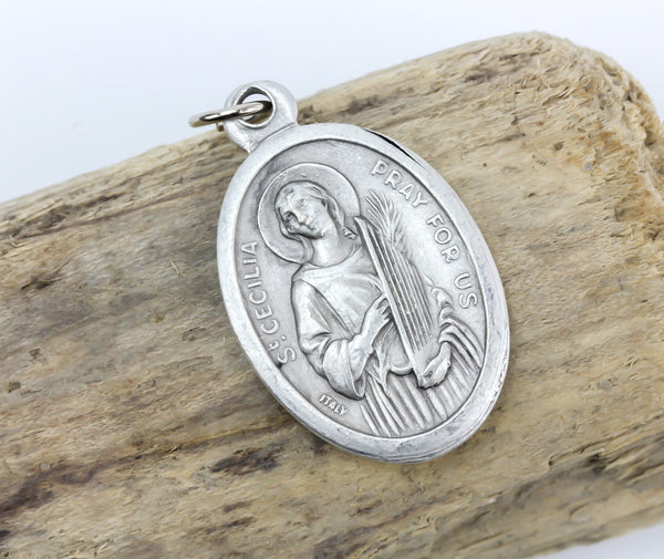 Saint Cecilia Medal - Patron of Singers,  Musicians, and Music