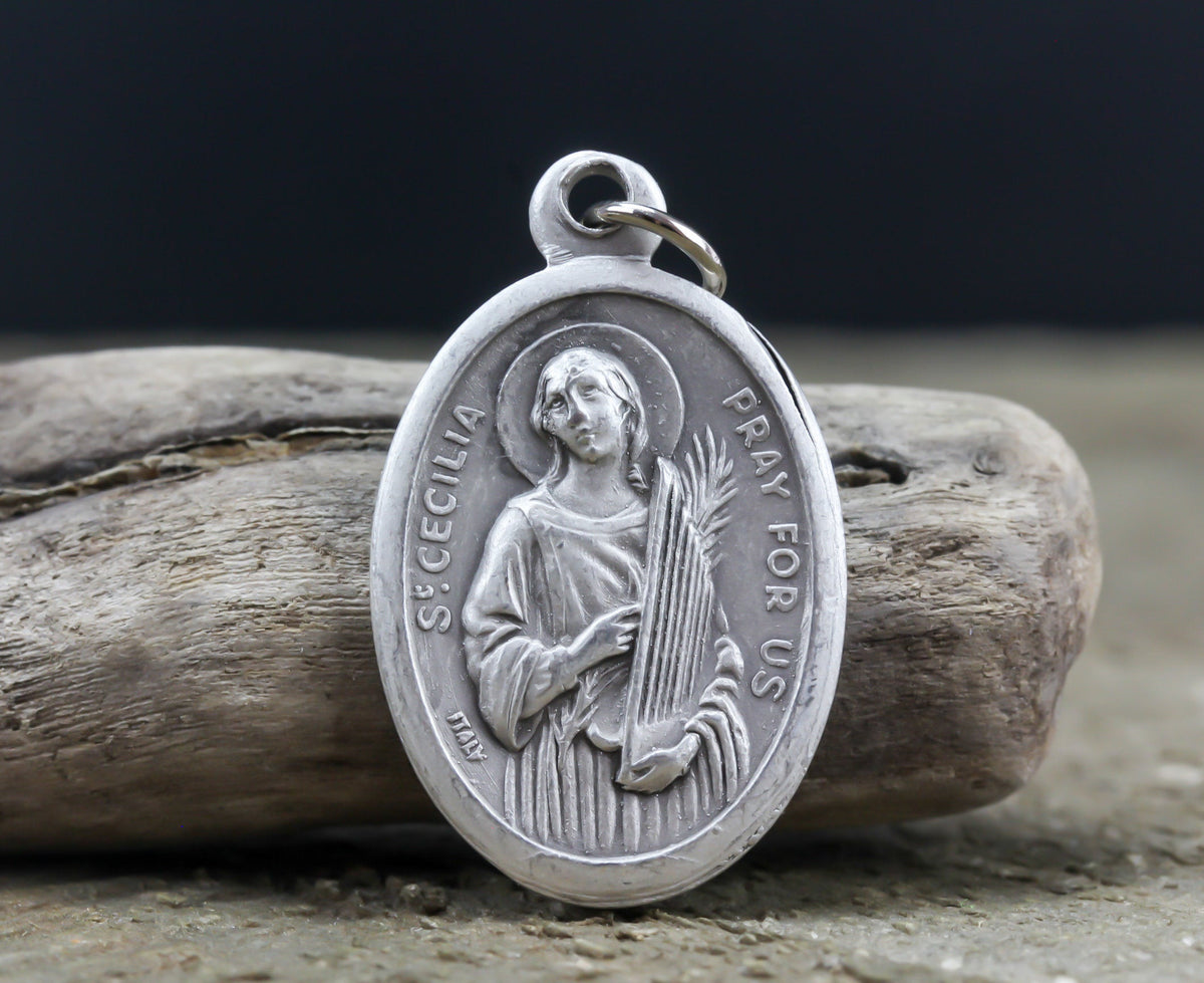 Saint Cecilia Medal - Patron of Singers,  Musicians, and Music