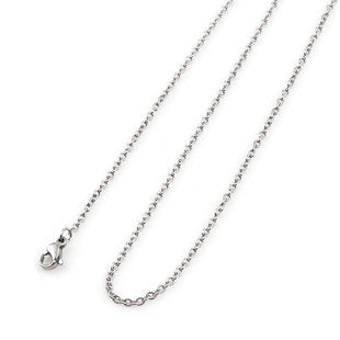 Stainless Steel Link Cable Chain Necklace - 17-3/4" Long