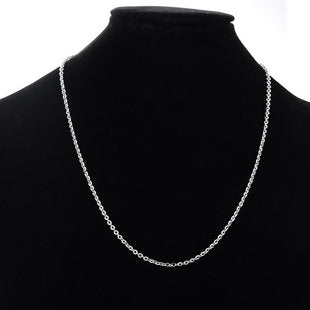 mannequin wearing Stainless Steel Link Cable Chain Necklace 45cm long