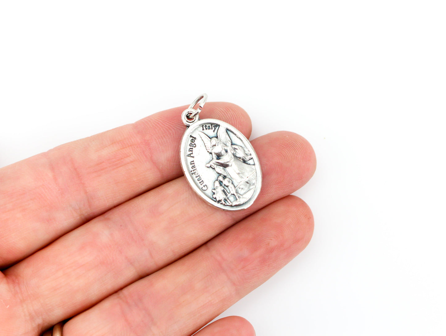 Guardian Angel Pray For Us Medal - Made in Italy