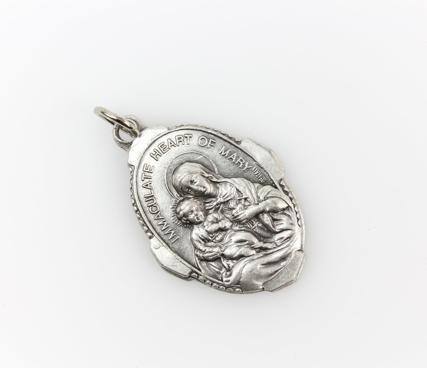 Immaculate Heart of Mary Medal with Ornate Border