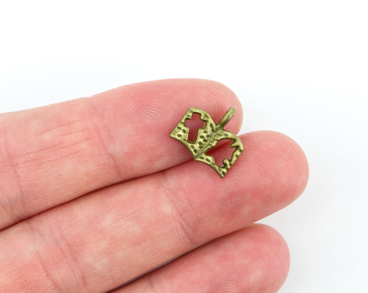 Holy Bible Charms with a Cross and Dove Cutout - Antiqued Bronze Tone 25pcs