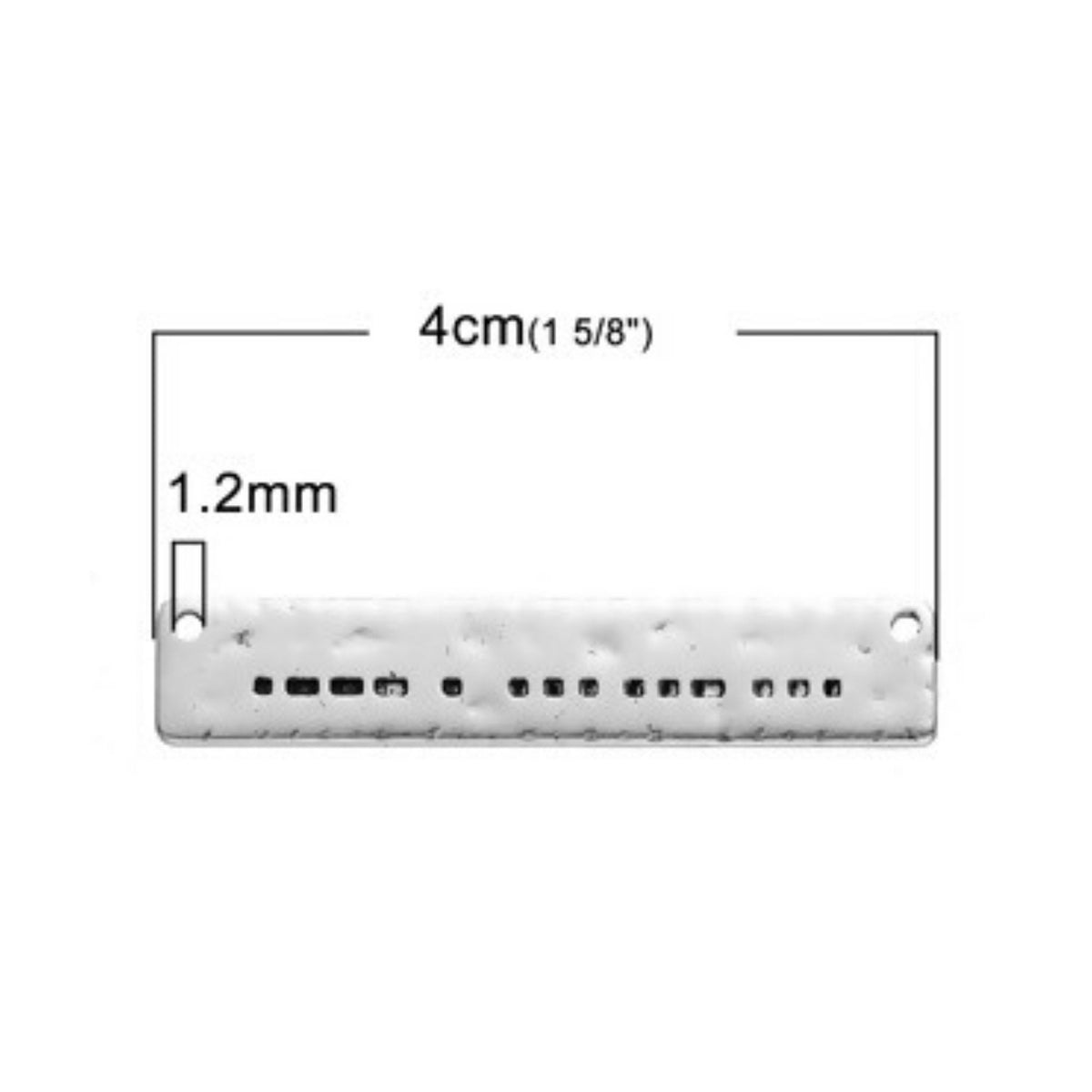 Jesus Name in Morse Code Charm Connectors - Silver Tone 12pcs