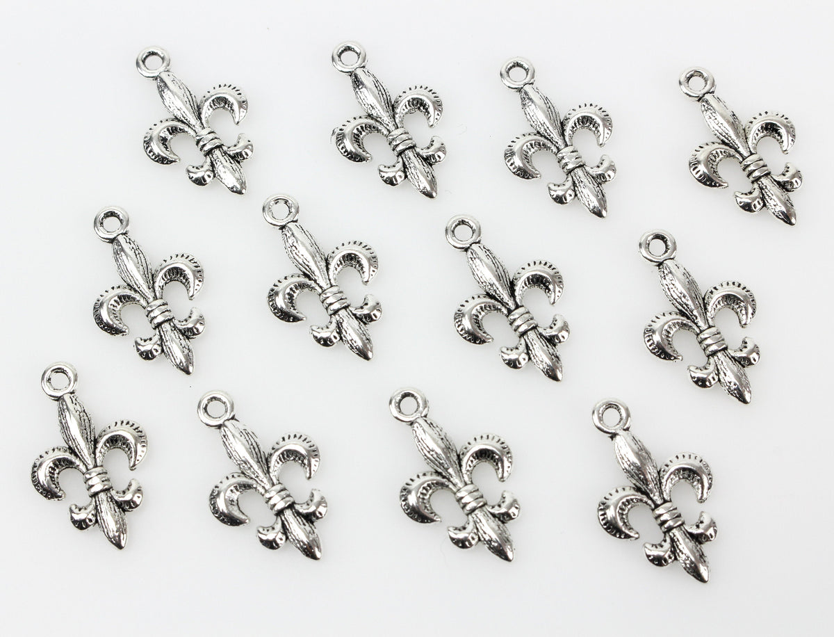 Fleur de Lis Charms - Available in Four Colors, 10pcs