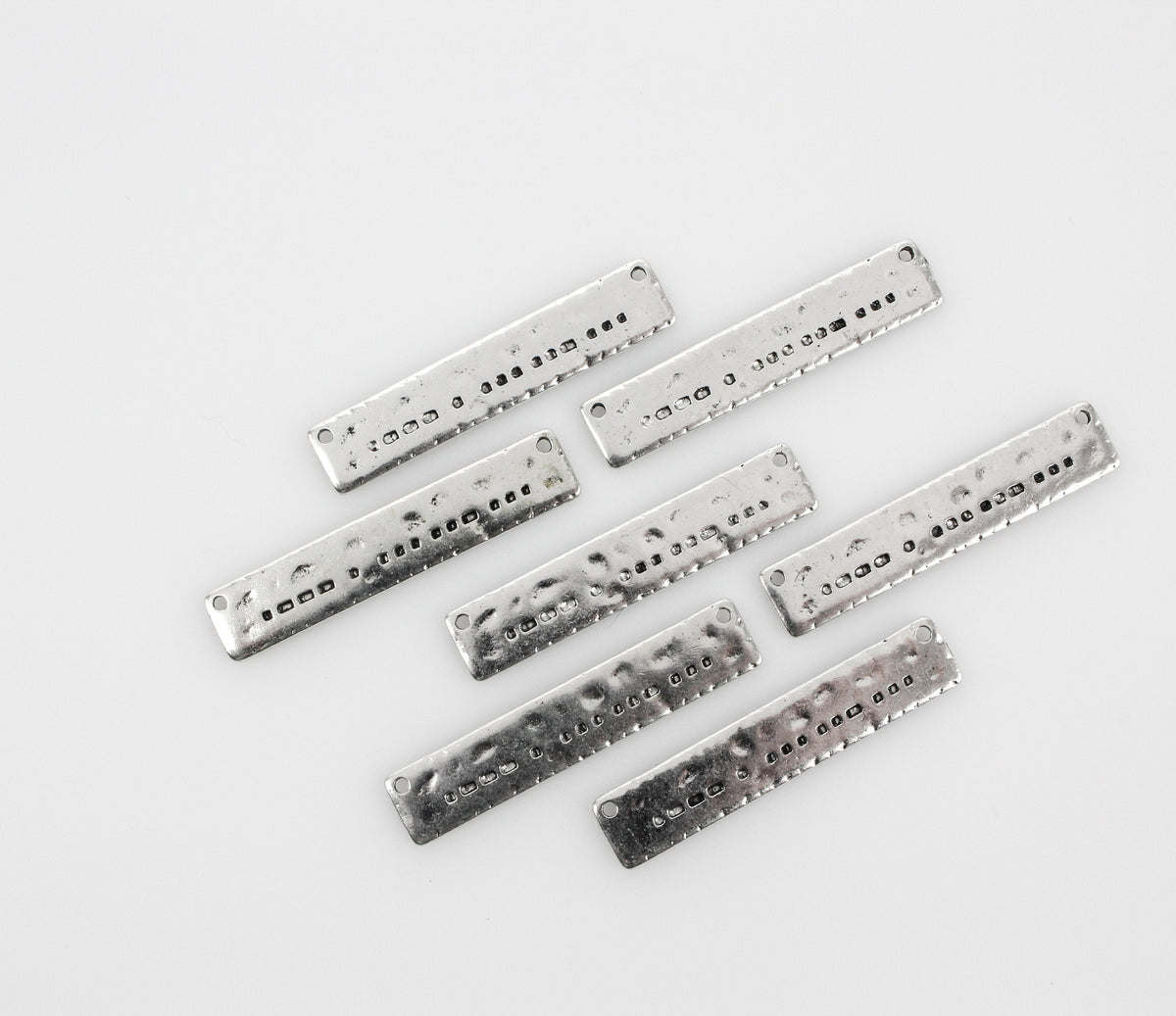 Jesus Name in Morse Code Charm Connectors - Silver Tone 12pcs
