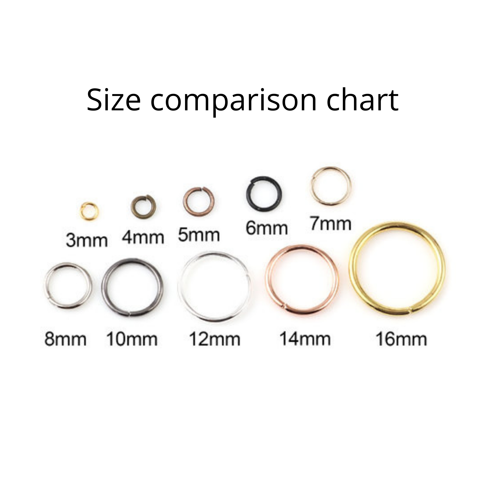 Jump Ring Size Chart 12 Gauge Shopping Jewelry Brass Jump Rings