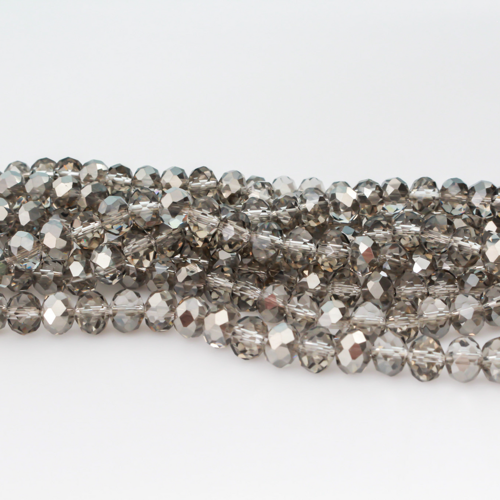 Glass Faceted Rondelle Beads 8mmx6mm, One Strand, approx. 70 beads