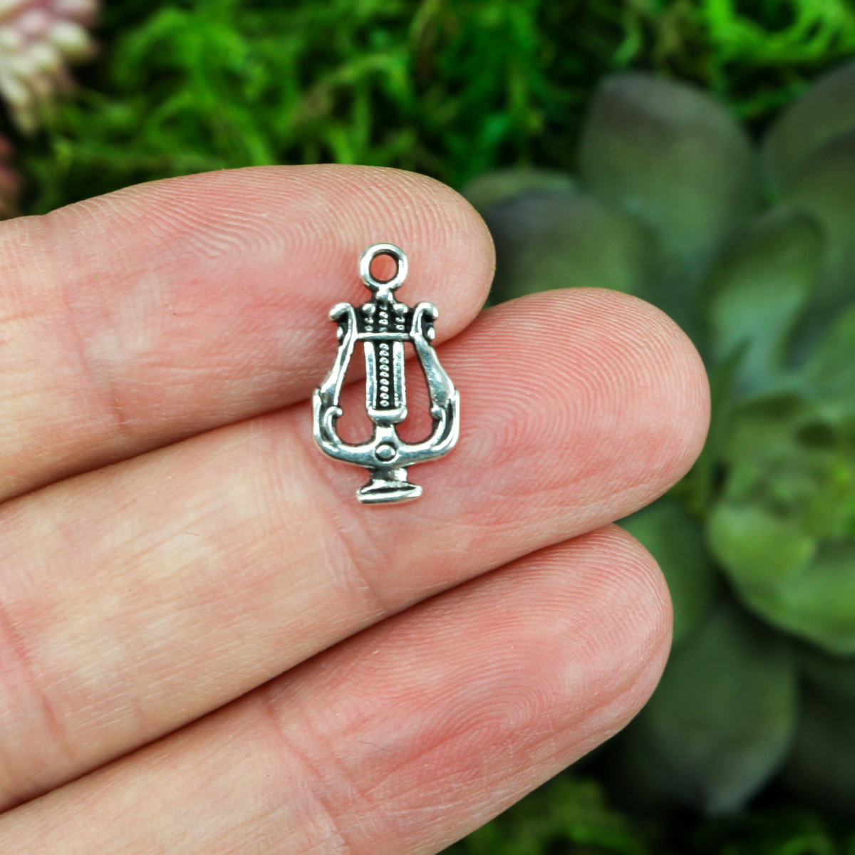 lyre musical instrument harp shaped charm