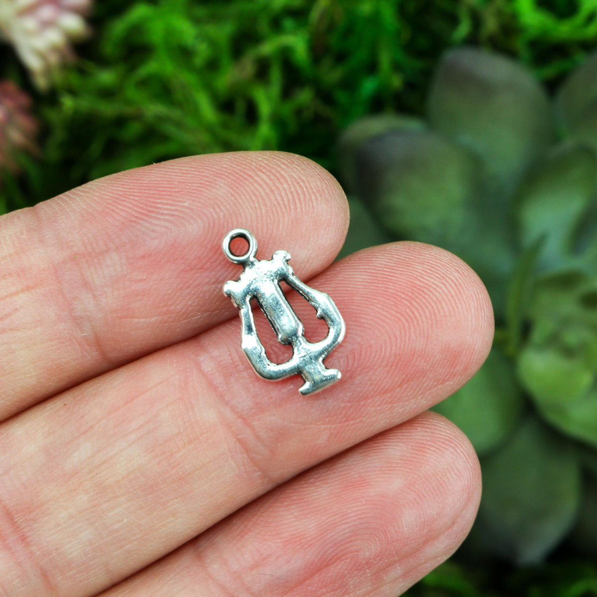 Harp Musical Instrument Charms - King David Divine Lyre Symbol of Psalms 25pcs
