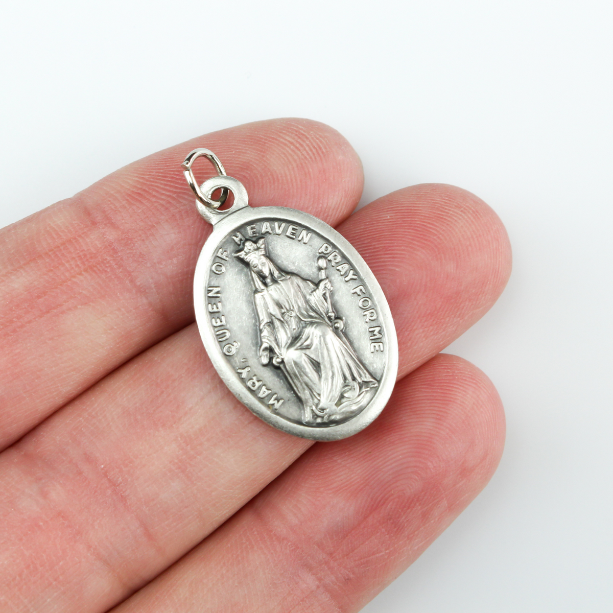 Mary Queen of Heaven Pray For Us Medal - Patron of Heaven, Eternal Salvation to Humankind and Redemption