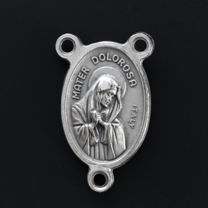 Mater Dolorosa Our Lady of Sorrows Rosary Centerpiece with Jesus Ecce Homo on the back