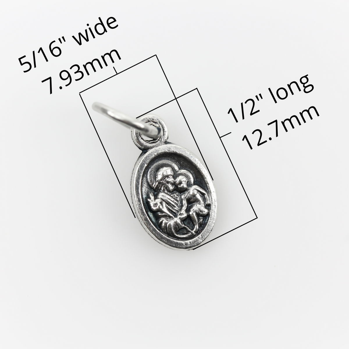 Saint Joseph - Holy Family Double Sided Mini Medal 1/2" long