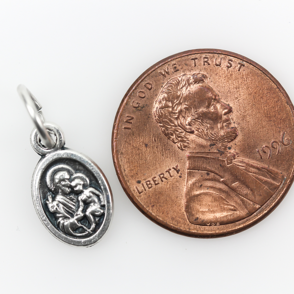 Saint Joseph - Holy Family Double Sided Mini Medal 1/2" long