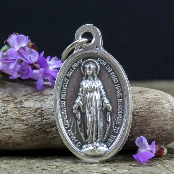 Miraculous Mary Medal - 1" Oval Medal of the Immaculate Conception