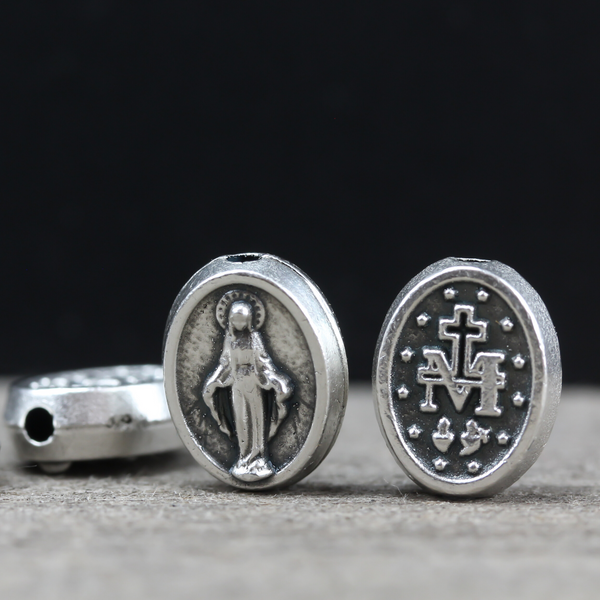 miraculous medal spacer beads for rosaries or bracelets