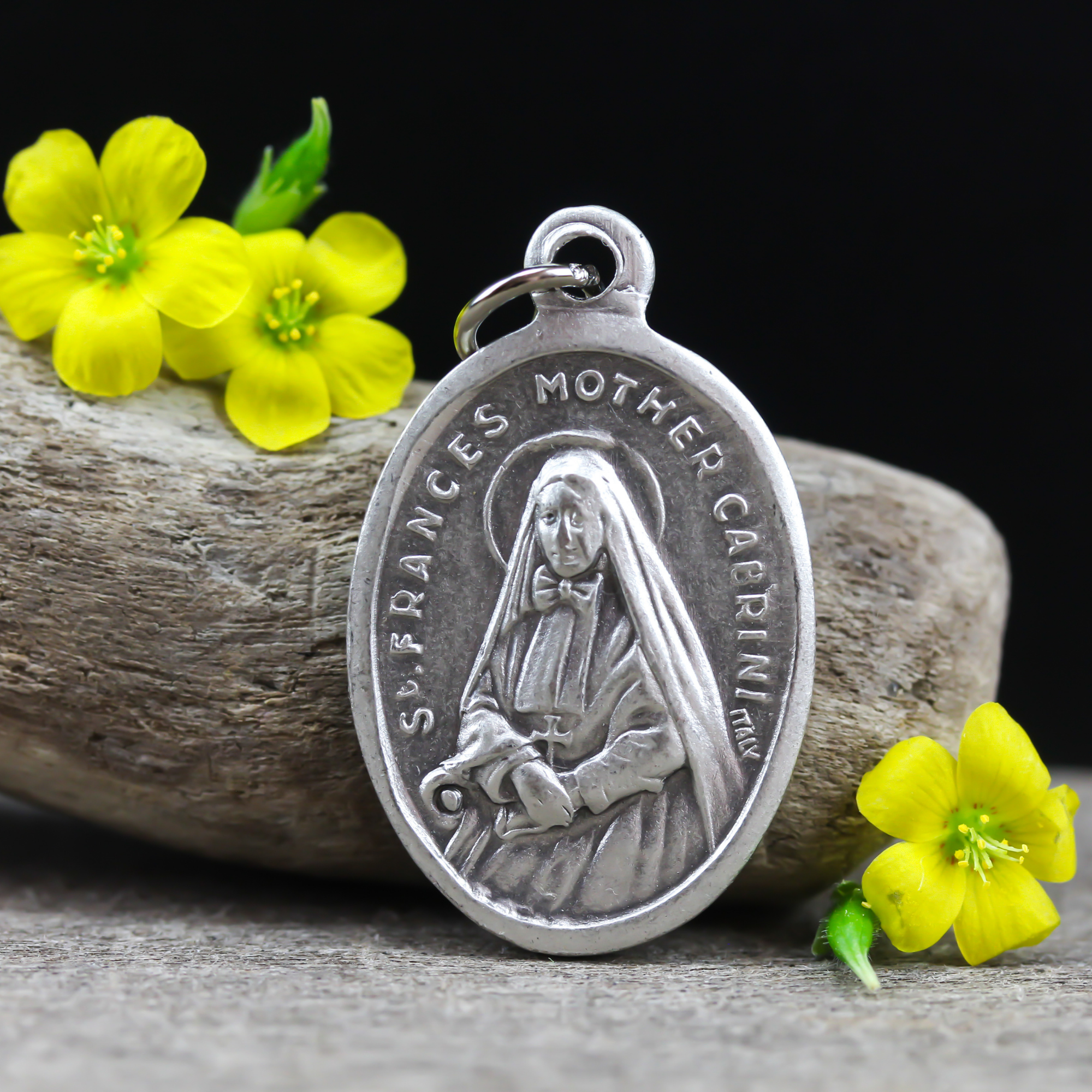 St. Francis Mother Cabrini Pray for us medal