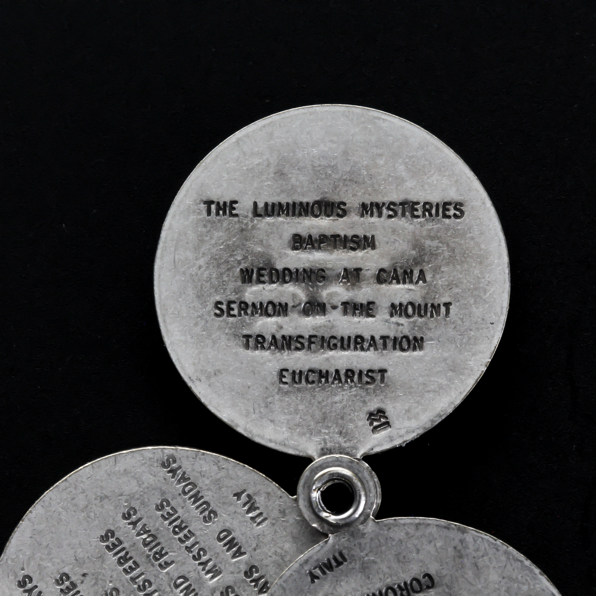 Miraculous Medal Rosary Centerpiece - Twenty Mysteries of the Rosary Sliding Medal