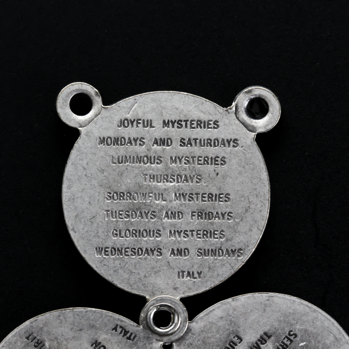 Miraculous Medal Rosary Centerpiece - Twenty Mysteries of the Rosary Sliding Medal