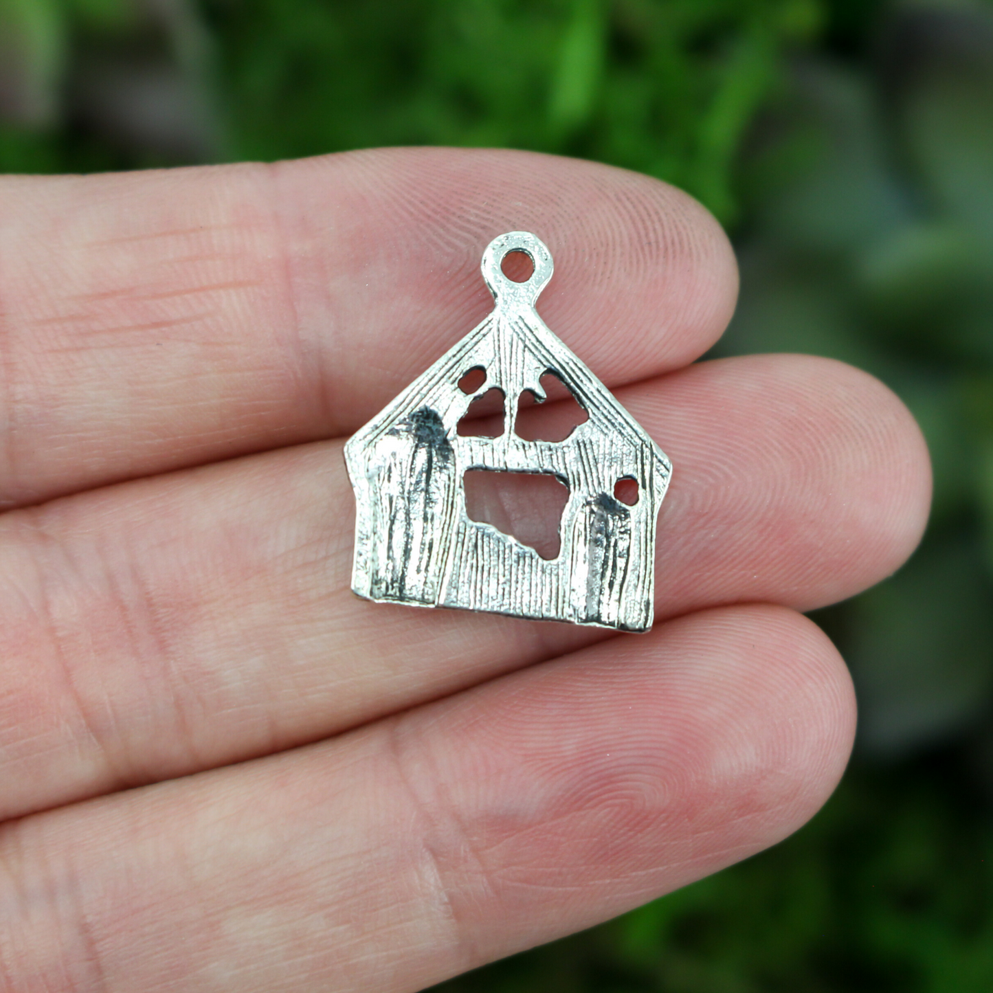 Silver Holy Family Nativity Creche Charms - Christmas Star of Bethlehem, 5pcs