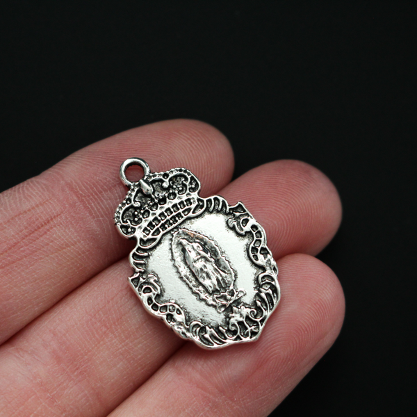 Our Lady of Guadalupe Medal - Devotional Crown Pendant