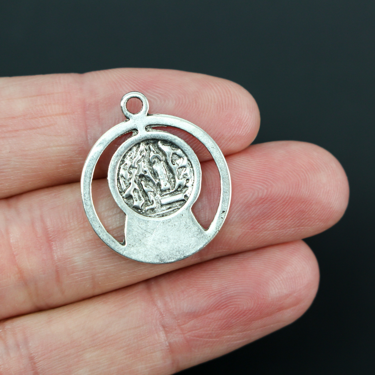 Our Lady of Lourdes Medallion - St Bernadette Religious Jewelry Pendant 5pcs