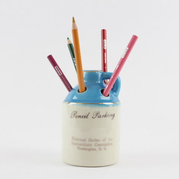 pottery crock jug pencil holder