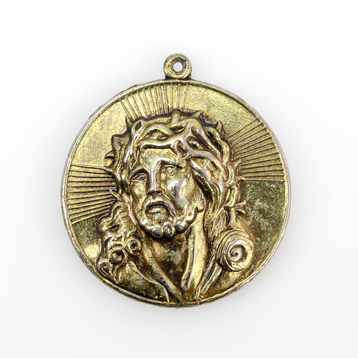 Vintage Our Lady of Fatima Portuguese Medal with The Ecce Homo Passion of Christ