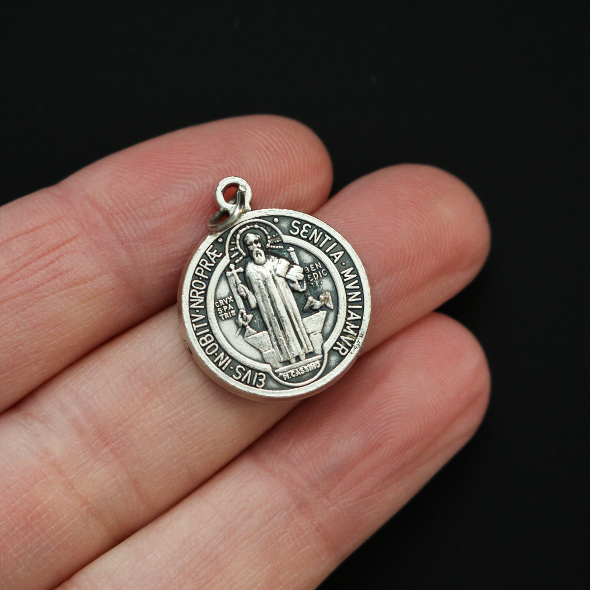 Saint Benedict round medal protection amulet