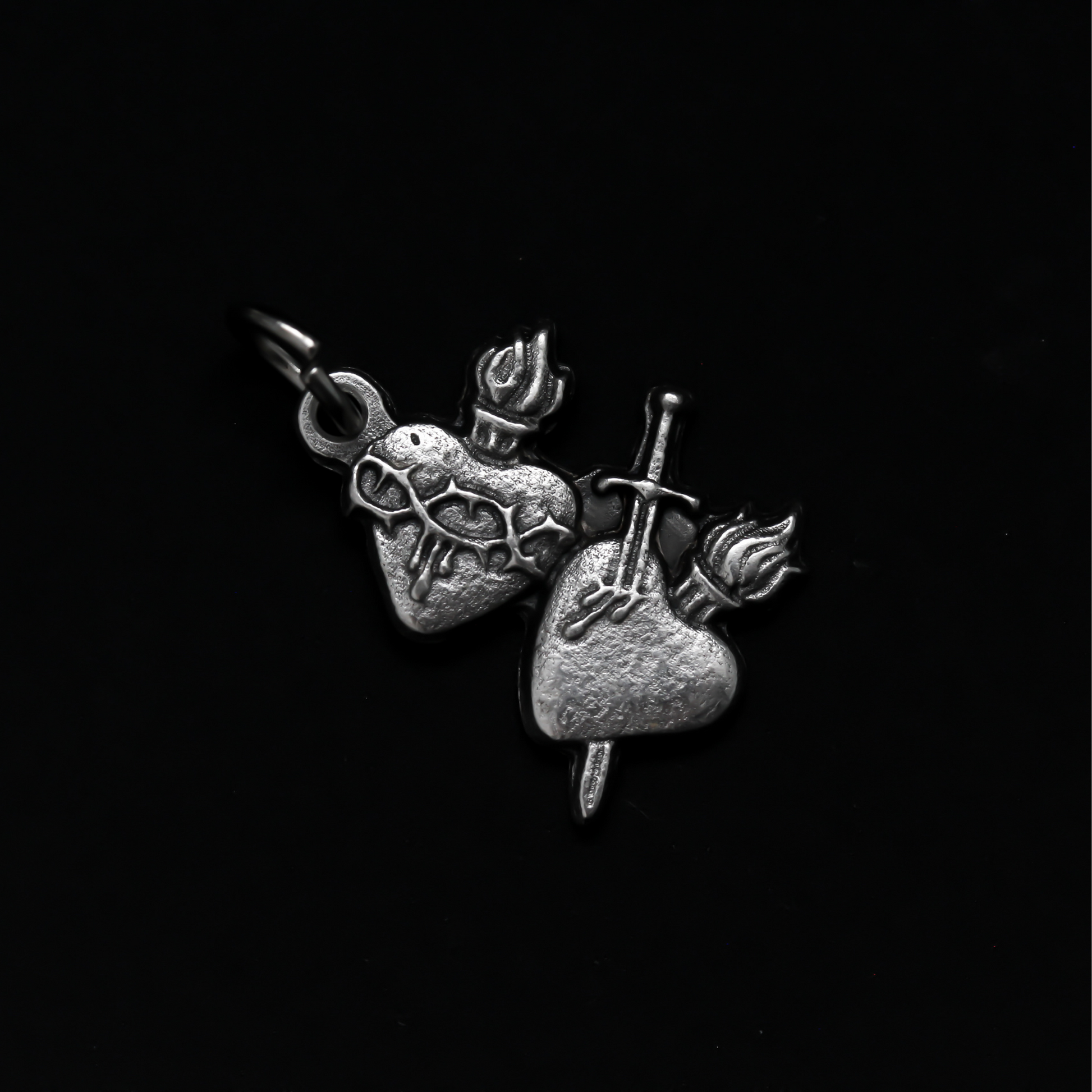 Sacred Heart of Jesus and the Immaculate Heart of Mary jewelry charm