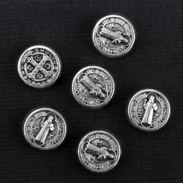 Saint Benedict Spacer Beads - Devil Chasing Medal Rosary Beads 6pcs