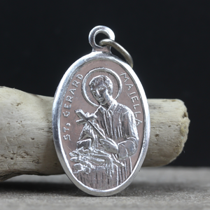 aluminum medal depicting patron saint Gerard Majella