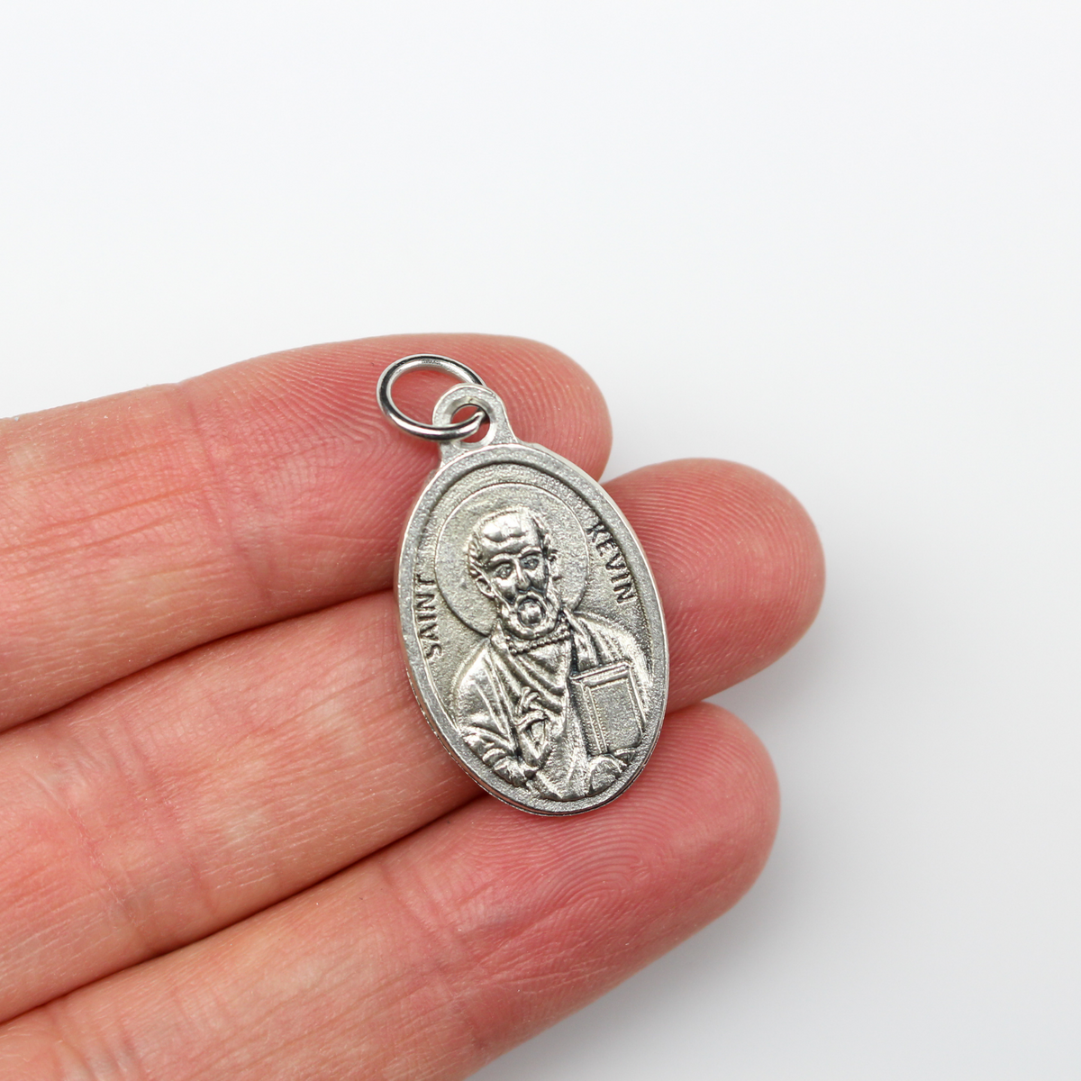 Saint Kevin of Glendalough Medal - Irish Patron Saint of Dublin and Blackbirds