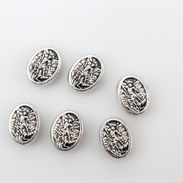 St. Michael Guardian Angel Metal Beads, Our Father Beads - 60pcs