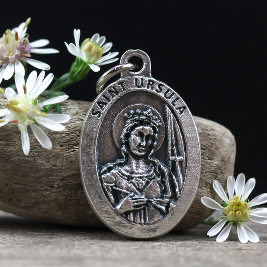 Saint Ursula Medal - Patron of Orphans, Schoolgirls, Invoked Against the Plague