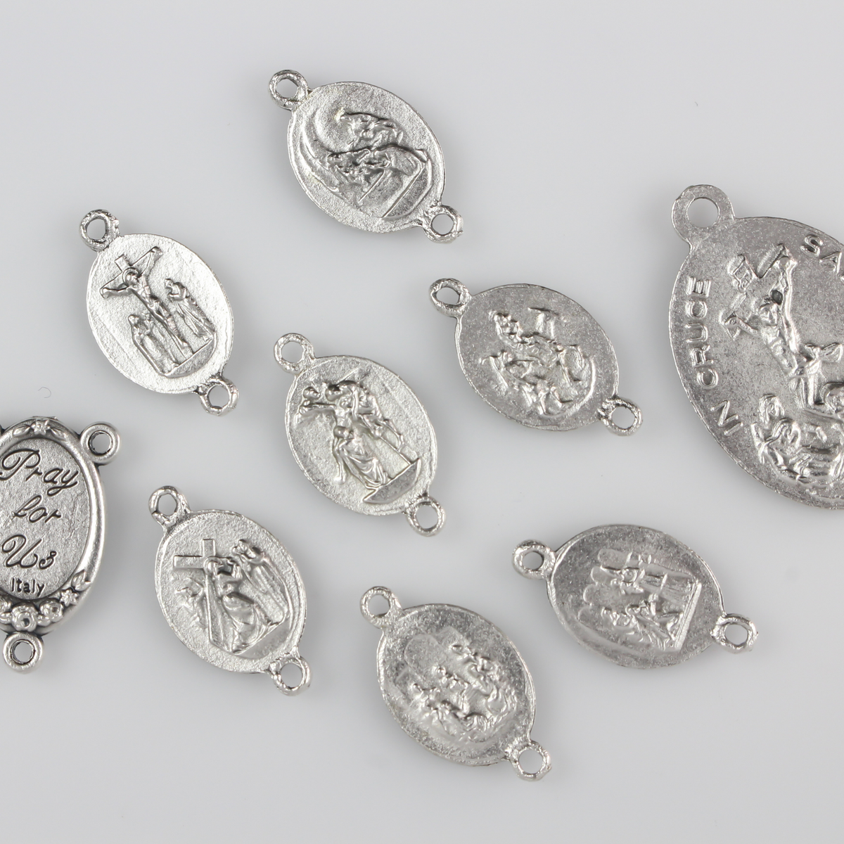 Seven Sorrows of Mary Devotional Rosary Parts Set - Servite Chaplet DIY Kit - 9 piece set