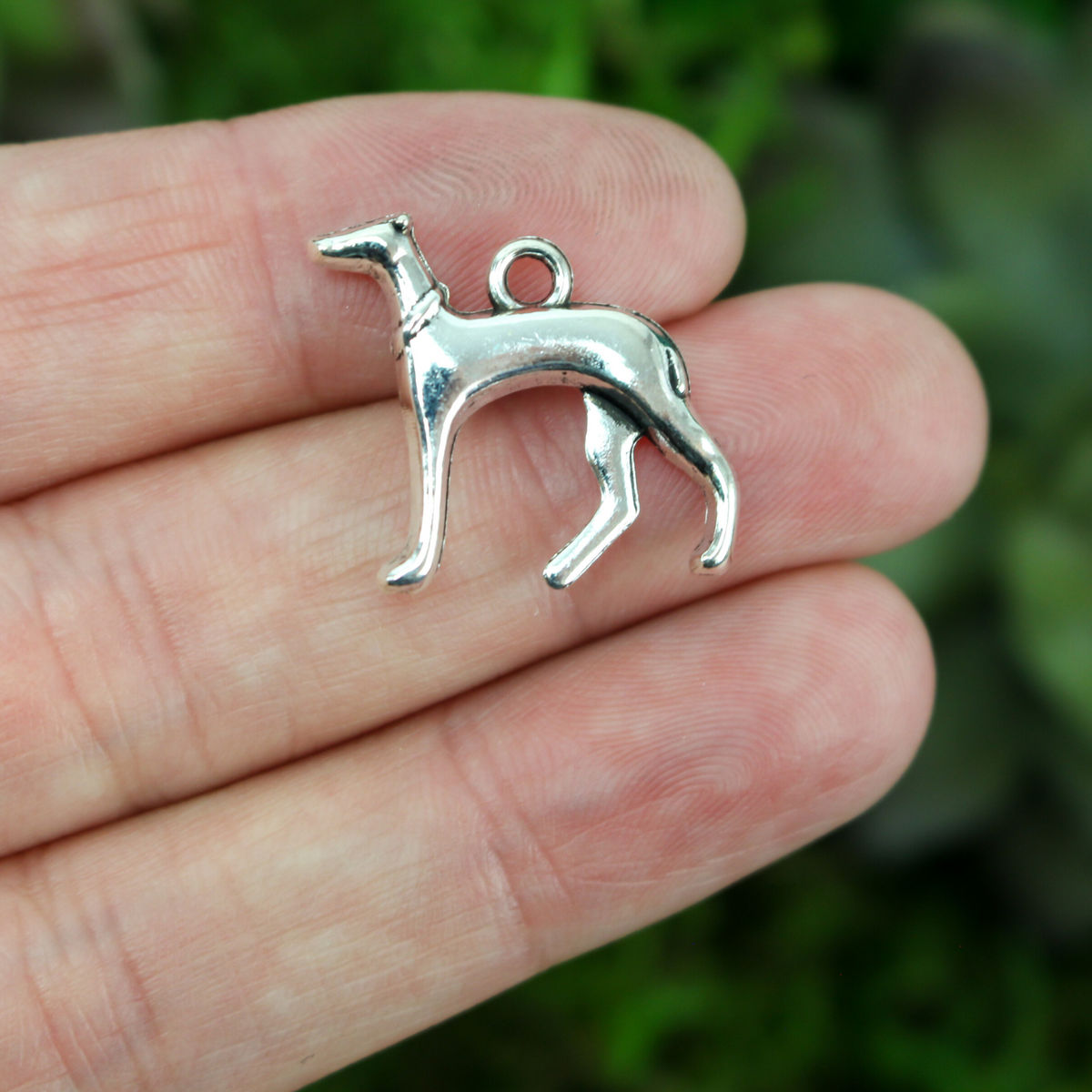 Dog Charm Silver Tone - Symbol of Fidelity, Loyalty, Orthodoxy - 10pcs
