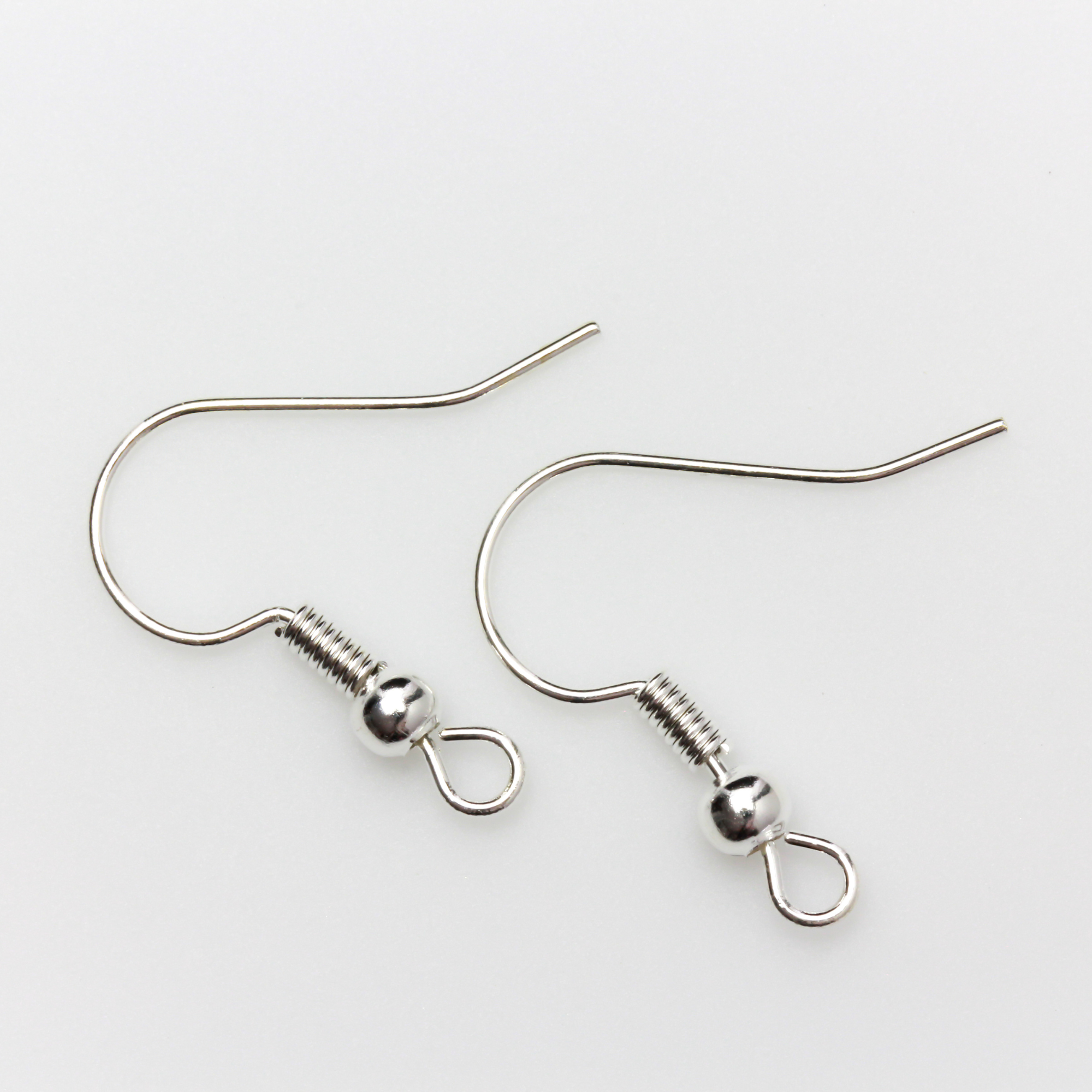 30 Pairs of Silver Large Loop 316L Stainless Steel Earring Hooks