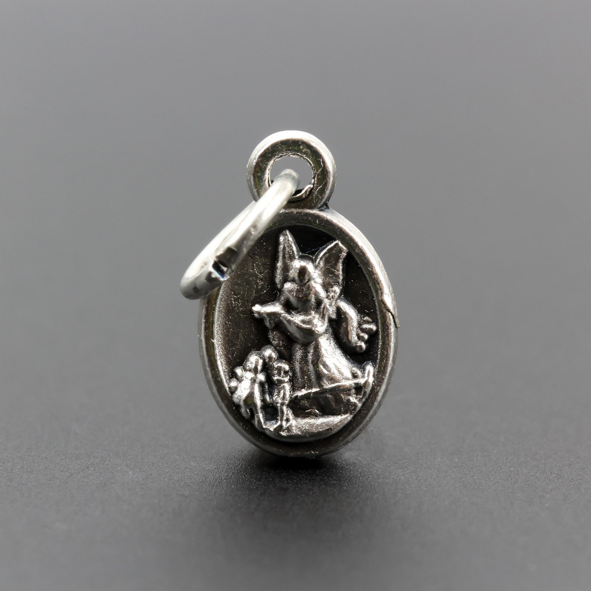 Saint Michael and Guardian Angel 1/2" Mini Medal Made in Italy