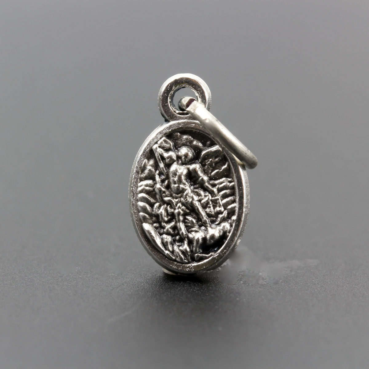 Saint Michael and Guardian Angel 1/2" Mini Medal Made in Italy