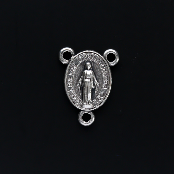 small miraculous medal rosary centerpiece